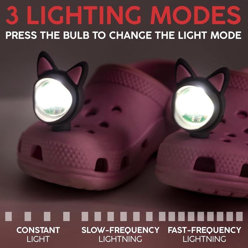 Croc Lights for Shoes, 2 Croc Headlights, Flashlight for Shoes, Croc Charms for Boys and Girls Footwear Comfort