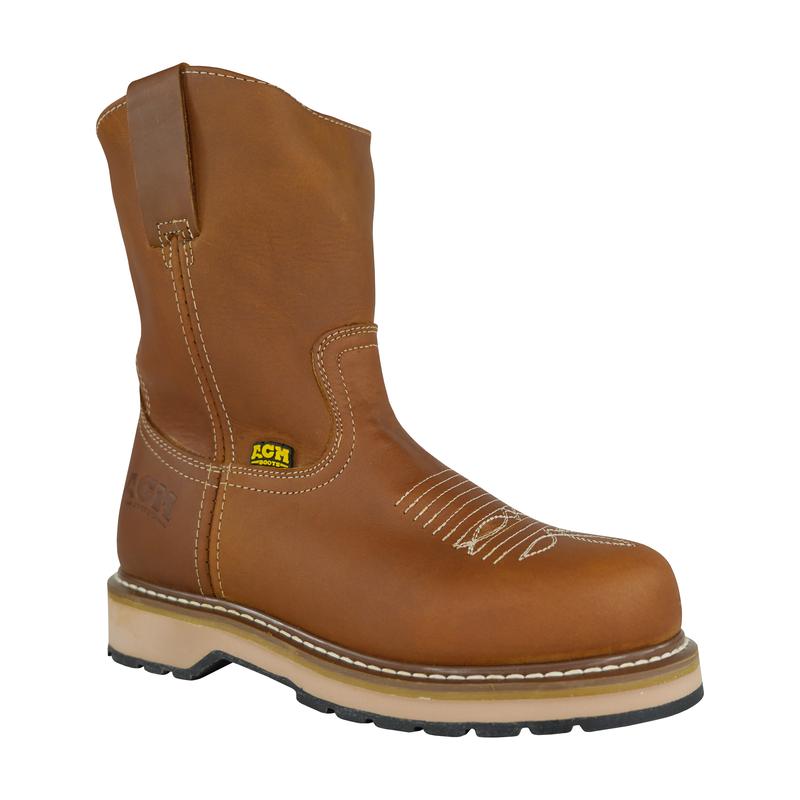 Round Toe Rodeo Style Honey Dual Density Rodeo Style Work Boot Oil Resisting