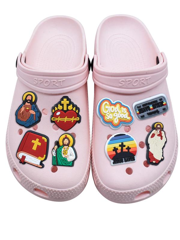 Cartoon Religion Themed Shoe Decoration, Cute Shoe Decoration, Shoe Decoration Accessories for Women & Girls, Diy Shoe Decoration for Shoes