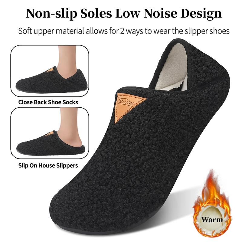 Women's Indoor Bedroom Slipper with Memory Foam, Gift for Women, Wool-Like House Shoe with Anti-Skid Rubber Sole for Ladies