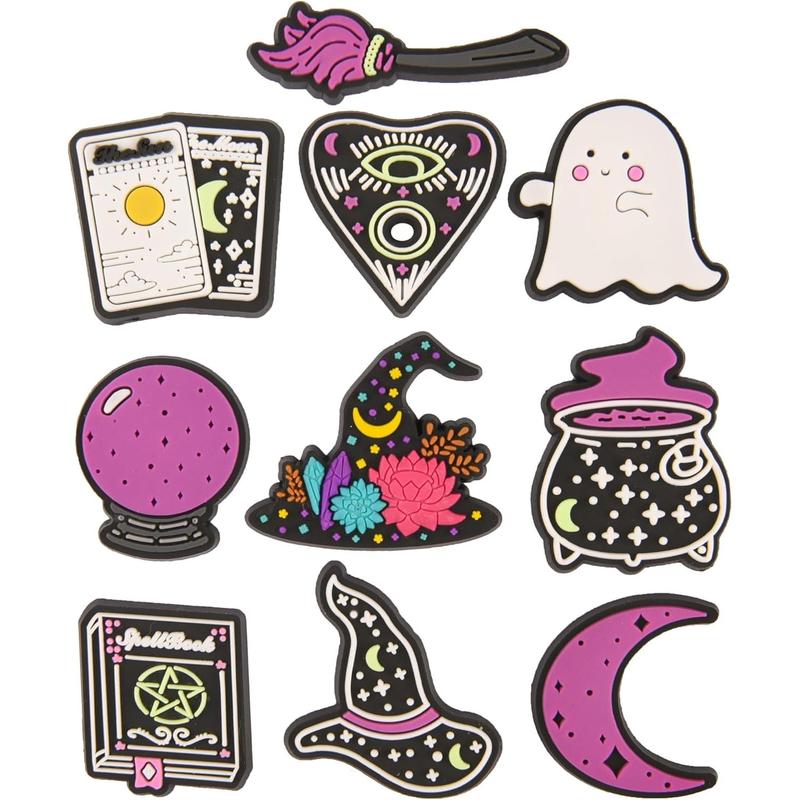 30,50,100 counts Random Halloween Shoe Charms  Lovely Skull Shoes Decorations for Party Favor