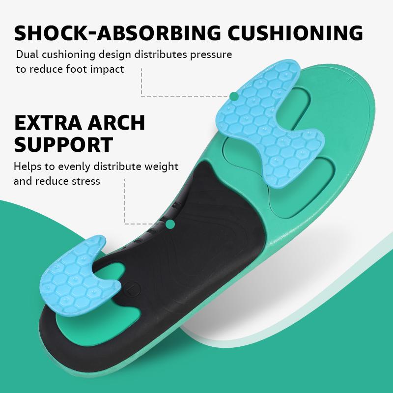 1 Pair Comfortable Shock-absorbing Sports Insoles