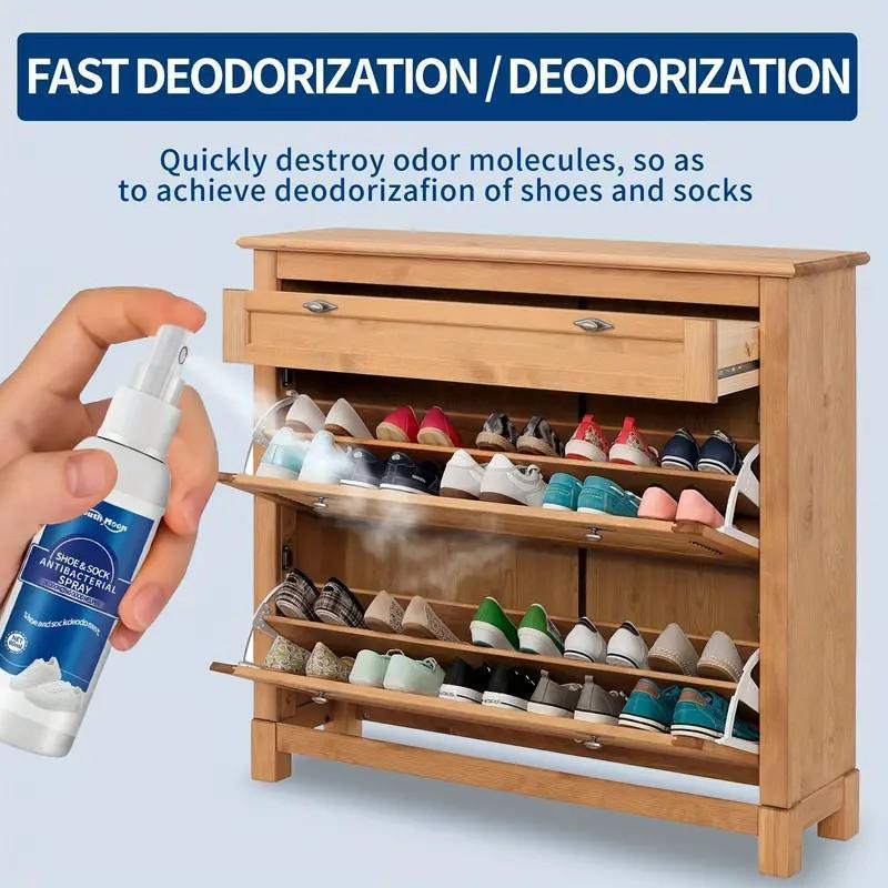 Shoe Deodorant Spray, 1 Count 2 Counts Portable Shoe & Sock Deodorant Spray, Household Foot Odor Remover Spray for Indoor & Outdoor