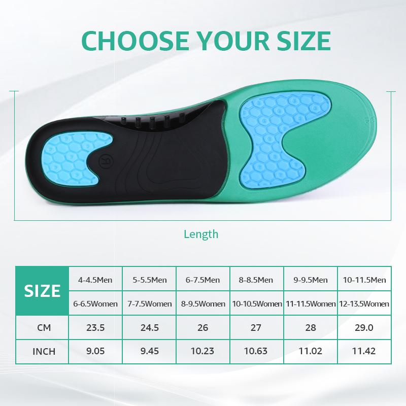 1 Pair Comfortable Shock-absorbing Sports Insoles