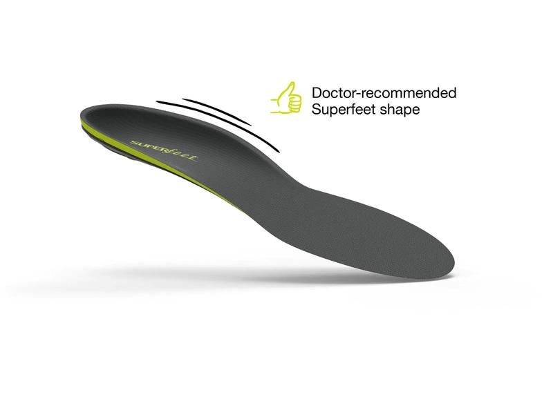 Superfeet Insoles All-Purposes High-Impact Support || Extra Cushion For High Impact Activities || Sculpted Heel Up || Durable Construction Footwear Shoe Comfort Bedroom