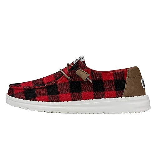 HEYDUDE Wendy Buffalo Plaid - Womens Comfortable Slip on Shoes