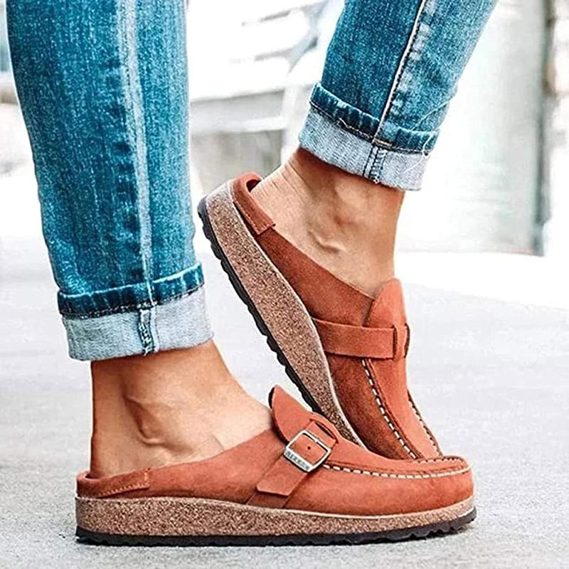 2024 Women Suede Clogs Mules Garden Loafer Shoes Memory Foam Slipper Casual  Sneakers Comfortable Slip on Sandals Anti-Slip Backless Home Office Walking Shoes Footwear Girl