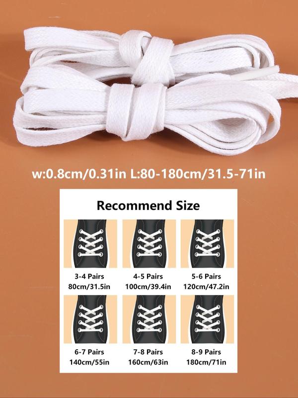 1 Pair Plain Color Simple Shoelaces, Casual Shoelaces for Men & Women, Durable Casual Simple Shoelace for Sneakers and Boots, All-match Shoes Accessories for Women & Men