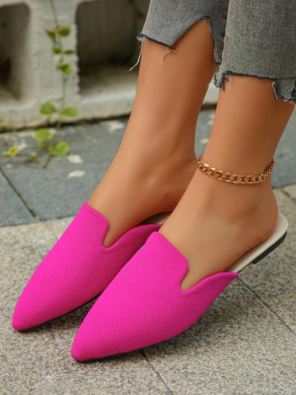 Women's Fashionable Solid Color Pointed Toe Slip on Flats, Casual Comfortable Flat Shoes for Daily Wear, All Match Shoes for Daily Wear