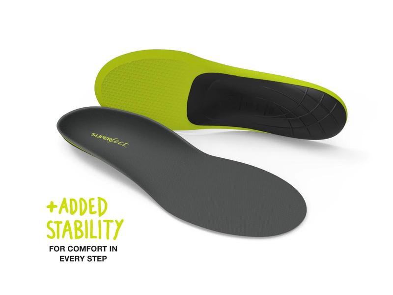 Superfeet Insoles All-Purposes High-Impact Support || Extra Cushion For High Impact Activities || Sculpted Heel Up || Durable Construction Footwear Shoe Comfort Bedroom