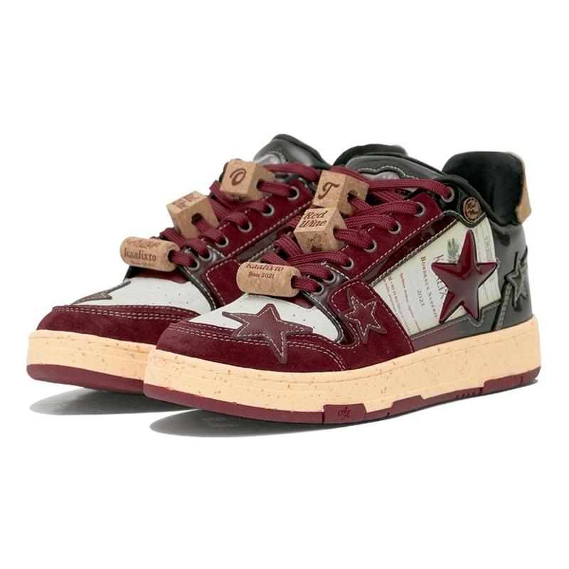 Kaalixto&Psylos1 Retro Star Sneakers-Red Wine