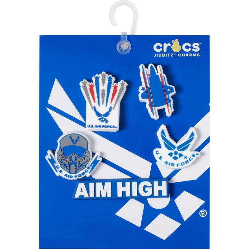 Crocs Jibbitz Armed Forces US Air Force Patriotic Shoe Charms 5-Pack