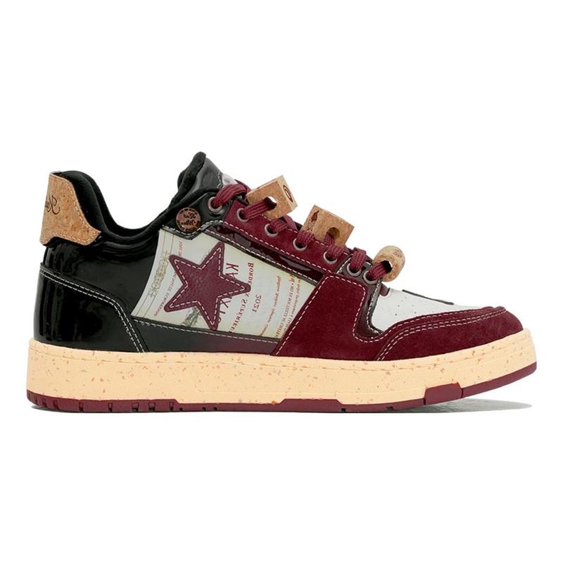 Kaalixto&Psylos1 Retro Star Sneakers-Red Wine