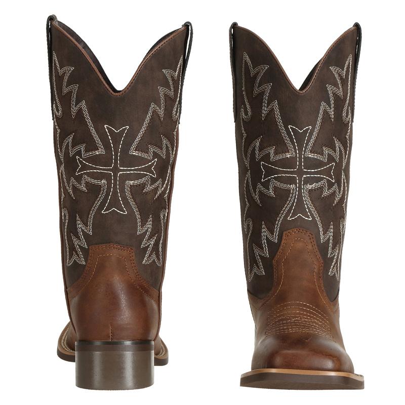 J's.o.l.e Women Cowgirl Boots Mid-Calf Square Toe Cowboy Western Boots