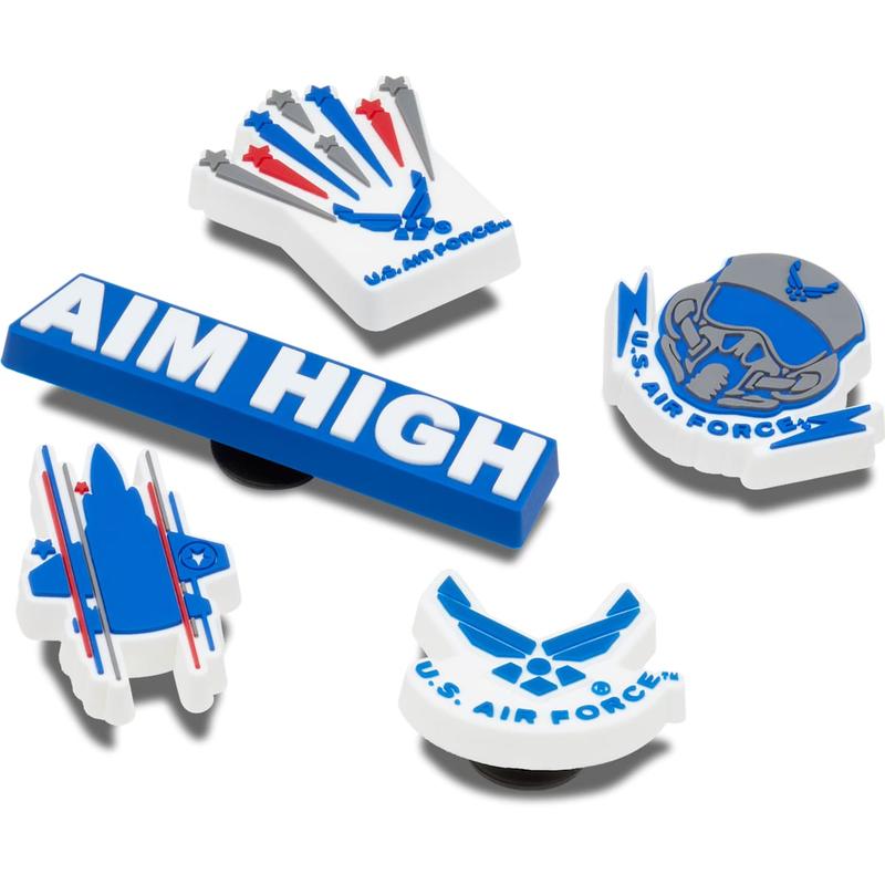 Crocs Jibbitz Armed Forces US Air Force Patriotic Shoe Charms 5-Pack