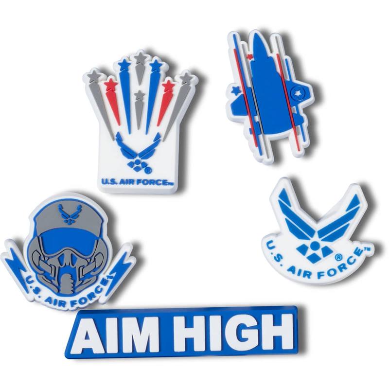 Crocs Jibbitz Armed Forces US Air Force Patriotic Shoe Charms 5-Pack