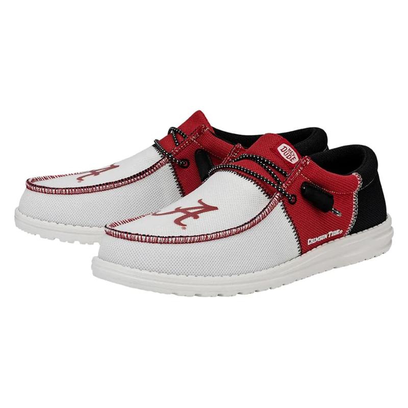 HEYDUDE Wally Tri Alabama Crimson Tide - Mens Comfortable Slip on Shoes