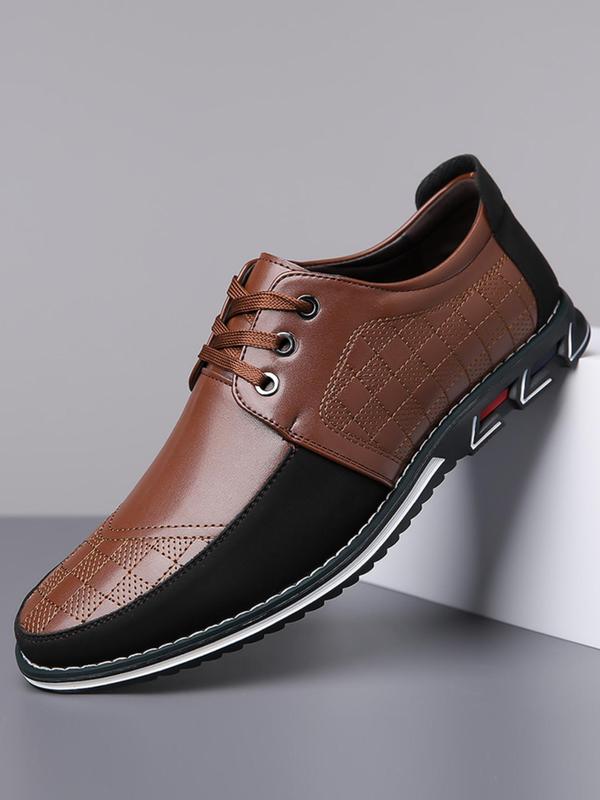 Men's Business Style Dress Shoes, Casual Comfortable Pu Leather Shoes, Breathable Soft-sole Shoes for Outdoor Walking Driving Shoes