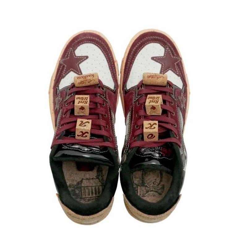 Kaalixto&Psylos1 Retro Star Sneakers-Red Wine