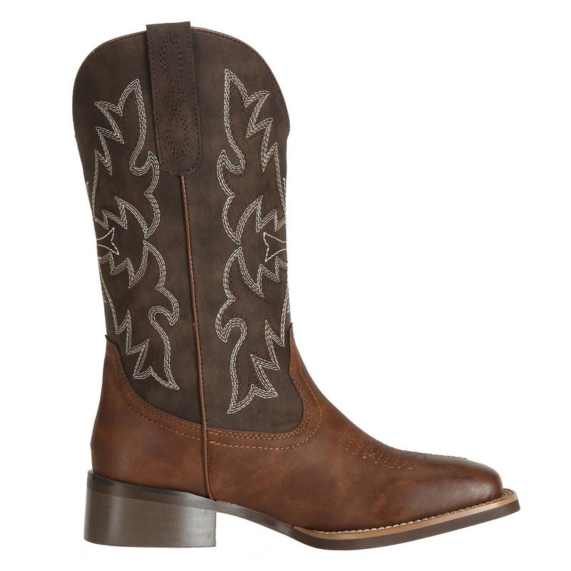 J's.o.l.e Women Cowgirl Boots Mid-Calf Square Toe Cowboy Western Boots