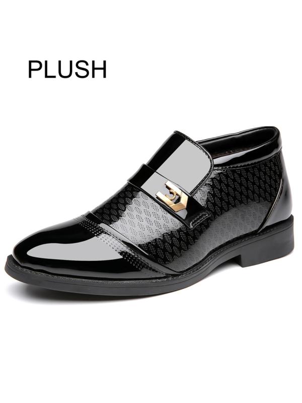 Men's Business Solid Color Slip on Dress Shoes, Fashionable Breathable Comfortable Shoes for Work Office, Male All-match Outdoor Shoes for Daily Wear