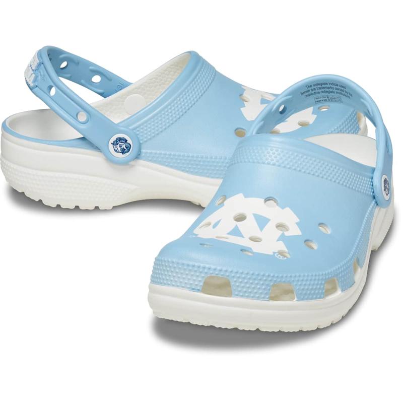 Crocs Unisex Adult North Carolina Tar Heels Classic Clogs, Collegiate Football Fan Gear