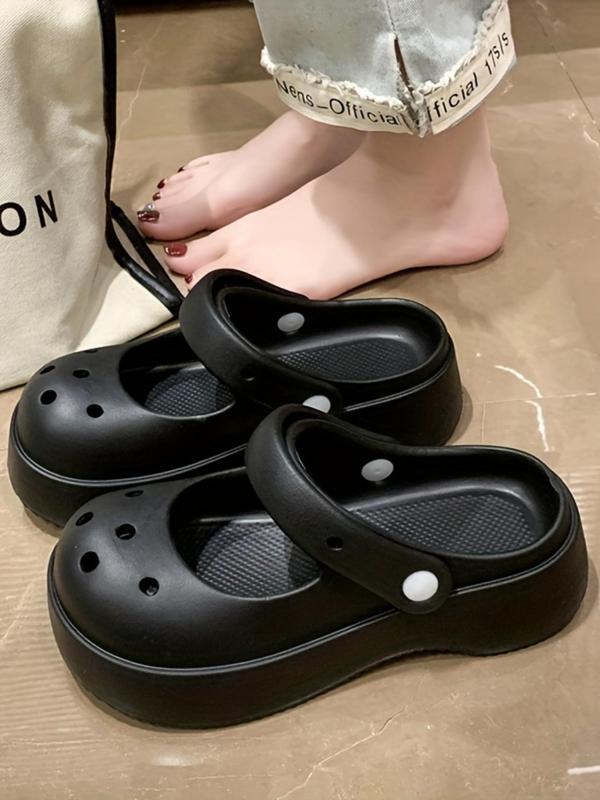 Women's Hollow Out Design Clogs, 2024 Fashionable Summer New Casual Comfortable Non-slip Clogs for Summer, Breathable Thick Sole Clogs for Outdoor