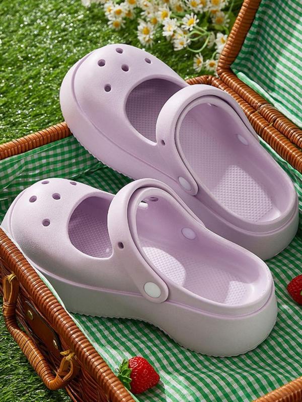 Women's Hollow Out Design Clogs, 2024 Fashionable Summer New Casual Comfortable Non-slip Clogs for Summer, Breathable Thick Sole Clogs for Outdoor