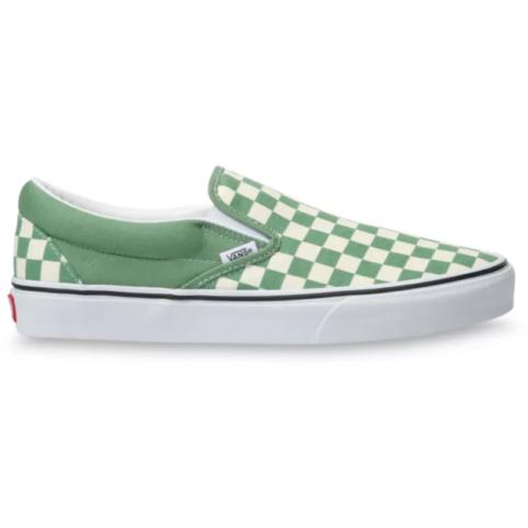 Vans Classic Slip On in Checkerboard Shale Green