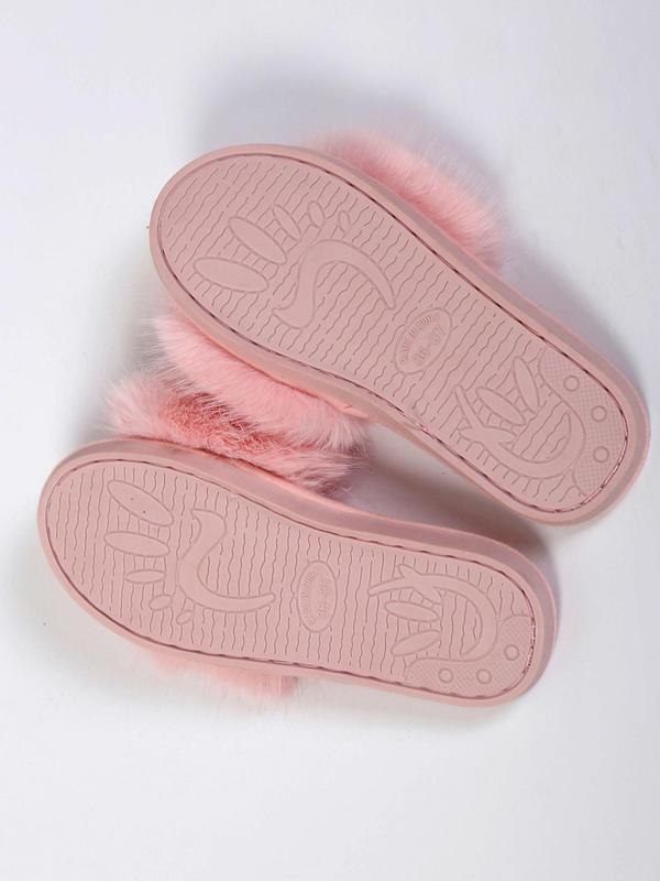 Matching Faux Fur Plush Slippers for Women, 2024 New Trendy Casual Soft Fluffy Comfort Bedroom Slippers, Female Going Out Fuzzy Walking Shoes for Daily Use, Cozy Corner Home, Footwear