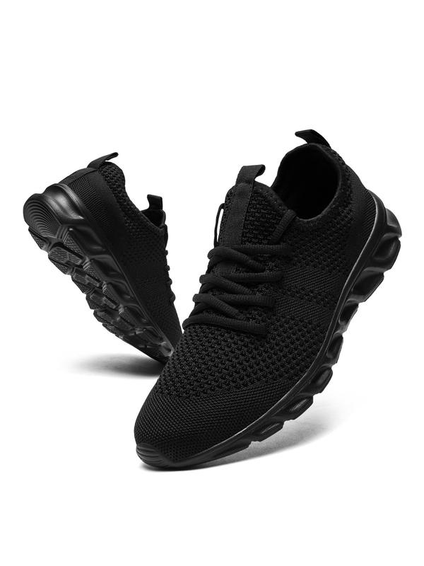 Men's Minimalist Lace Up Low Top Designer Sneakers, Athletic Boy Footwear, 2024 New Style Casual Breathable Comfortable Sports Running Shoes, All-match Basic Shoes for Daily Wear