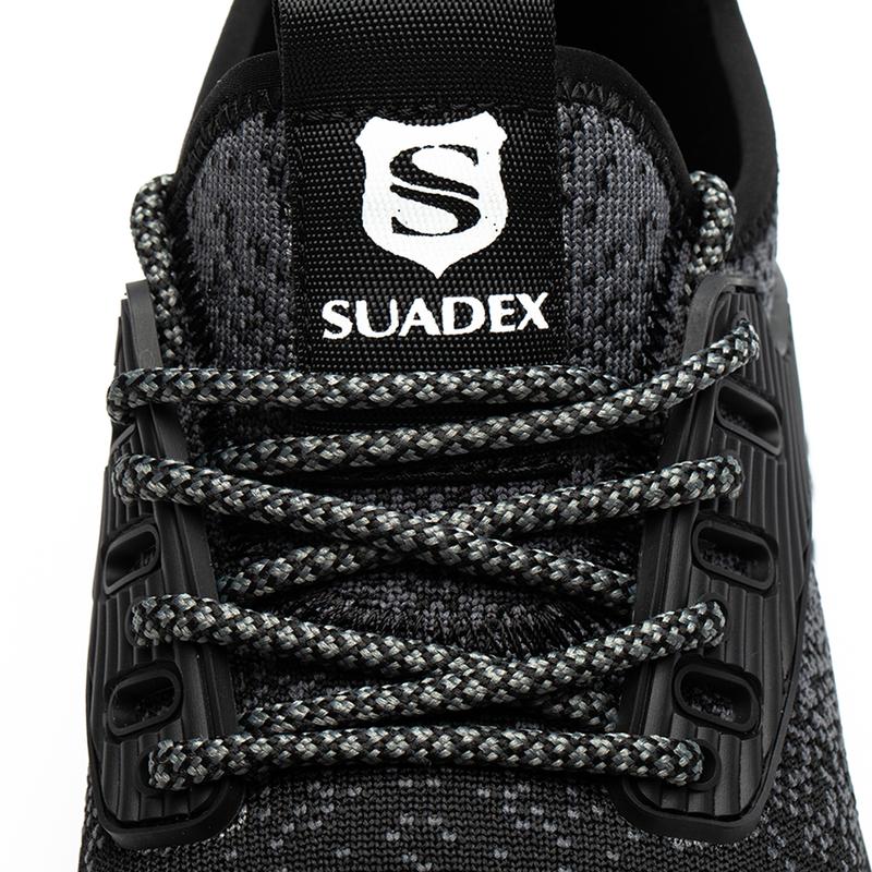 SUADEX Steel Toe Sneakers Lightweight Safety Construction Work Shoes for Men Women  Comfortable Footwear