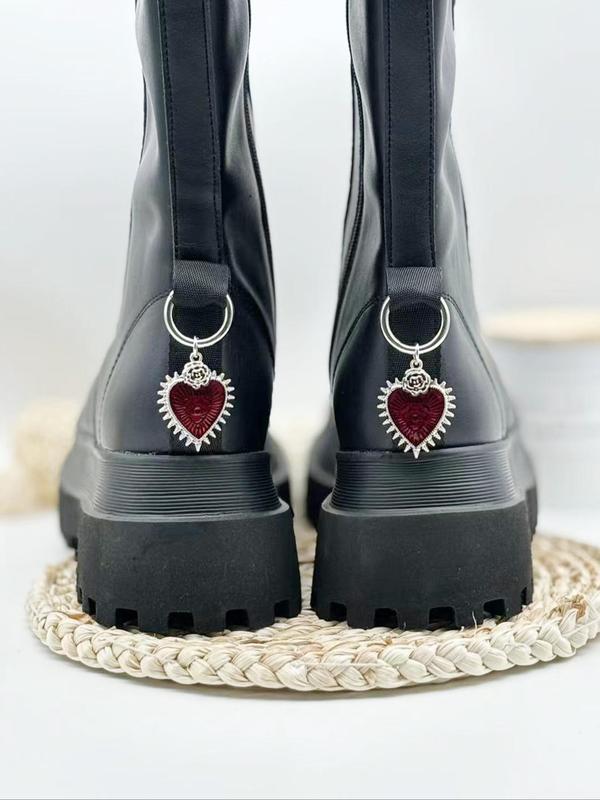 Punk Style Heart Shaped Eye Design Shoe Charms, Fashionable Gothic Style Shoes Decorations for Women & Men, Trendy All-match Accessories for Boots Decor