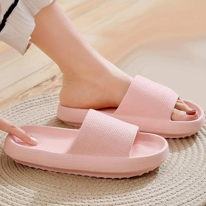 Cloud Slides for Women Men ，Quickly Dry Non-Slip Pillow Sandals, Soft Thick Sole Indoor and Outdoor Shower Slippers Footwear Shoe Comfort Active