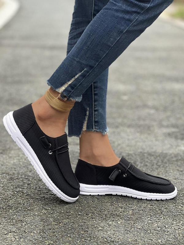 Women's Fashionable Plain Lace Up Low Top Sneakers, Casual Comfortable Breathable Non-slip Sports Shoes, Female All-match Round Toe Shoes for Daily Wear