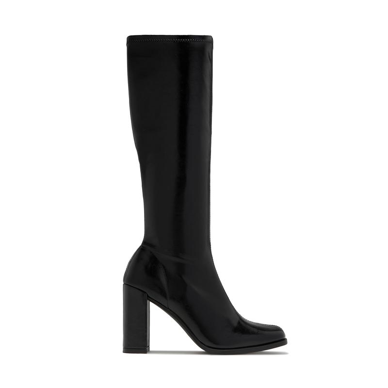 Rylee Block Heel Knee High Boots - Black