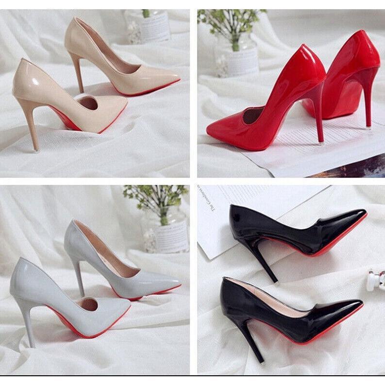 Woman High Heels Pumps Pointed Stilettos Toe Big Size Ladies Wedding Shoes New