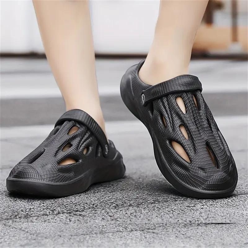 Men's Lightweight Clogs - Breathable Hollow Out Design - Durable Non-Slip Garden Shoes for Outdoor Adventures - Footwear, Boy