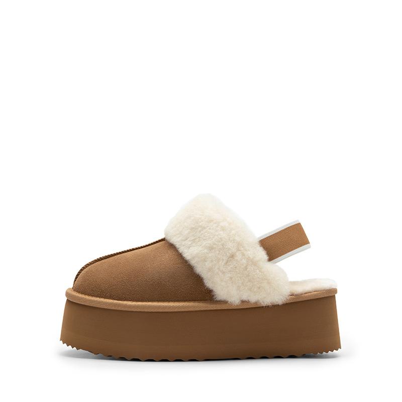 Dream Pairs FuzzyEasy Cuff Platform Water-repellent Slippers