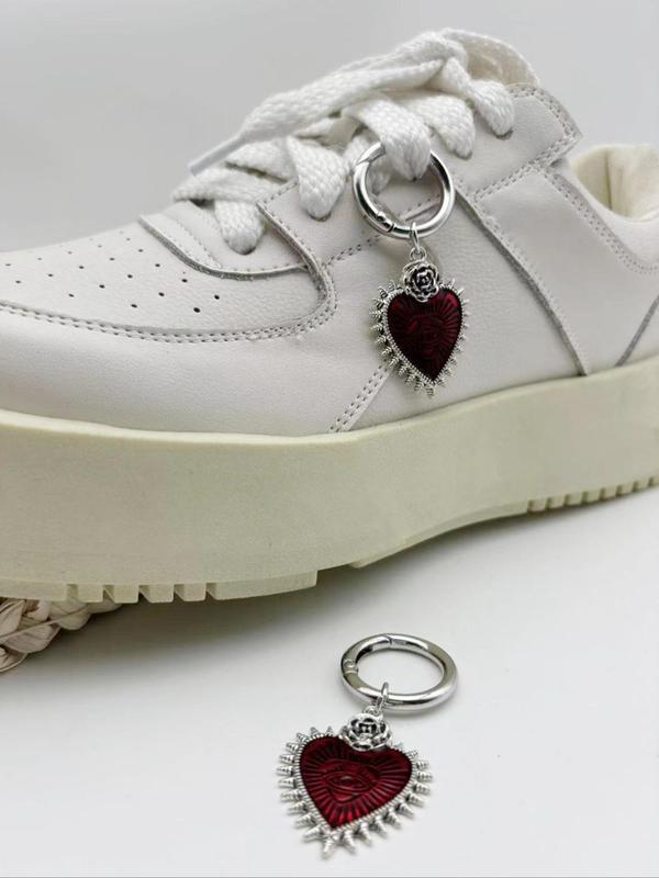 Punk Style Heart Shaped Eye Design Shoe Charms, Fashionable Gothic Style Shoes Decorations for Women & Men, Trendy All-match Accessories for Boots Decor