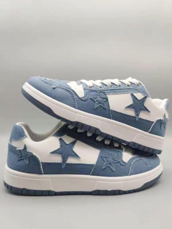 Star Pattern Low Top Training Sneakers for Women for Gift, 2024 Casual Lace Up Lightweight Breathable Comfortable Sports Running Shoes for Girl, Perfect for Students and Outdoor Sports