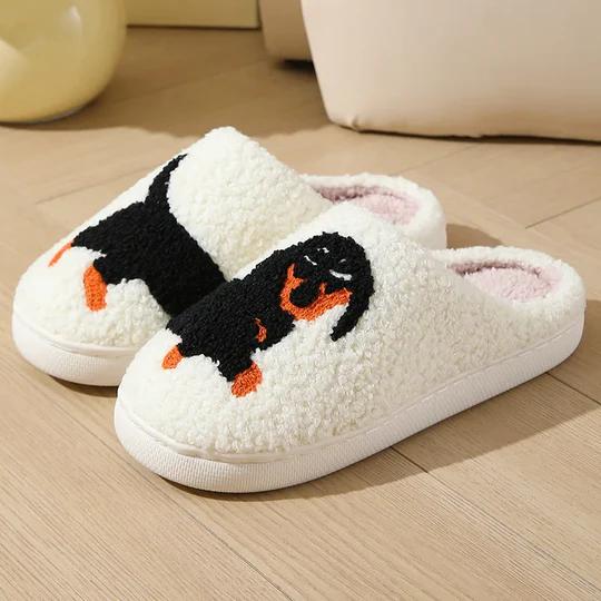 Halloween Skeleton Hand Cartoon Cotton Slippers for Couples, Warm Winter Footwear for Men and Women - Walking Shoes Girl Slide