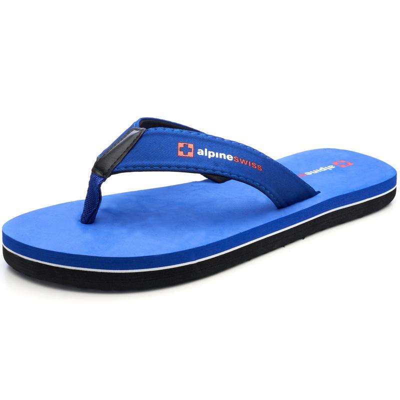 Alpine Swiss Mens Flip Flops Beach Sandals Lightweight EVA Sole Comfort Thongs