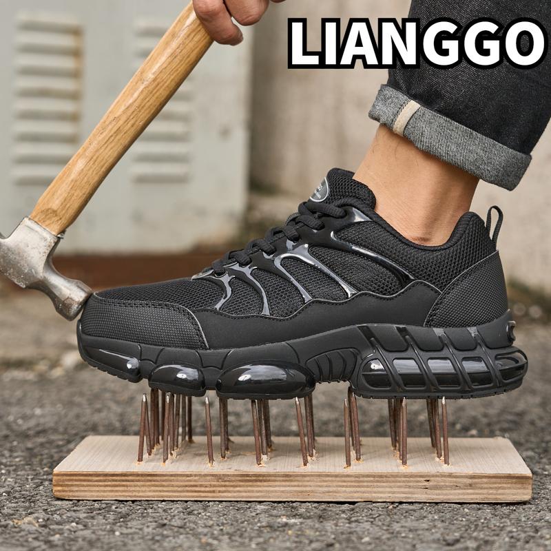 Steel toe shoes anti-perforation protect toes from injury, indestructible structure safety boots suitable for construction work workers and outdoor travel comfortable breathable and lightweight Closed Footwear Boy