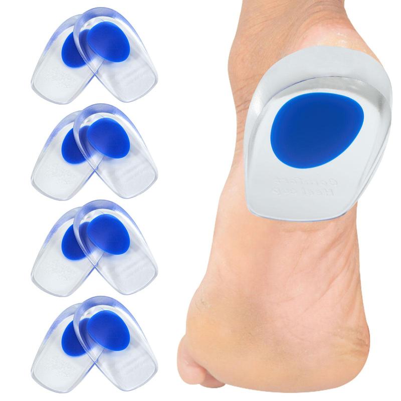 Silicone Heel Cushion, 4 Pairs Heel Protector, Foot Heel Protector, Ankle Support Pad, Anti-impact Foot Heel Pad, Foot Heel Cushion for Men & Women