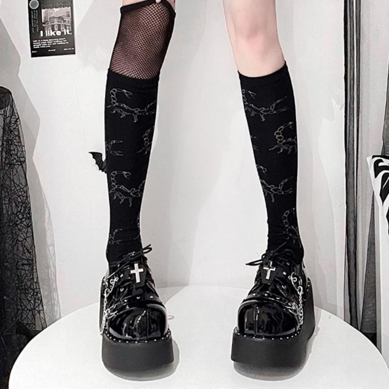 Rock Hot Girl Punk Dark Sweet Cool Platform Leather Shoes Women's Gothic Platform Shoes Retro Shoes