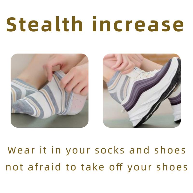 silicone heel protectors Invisible Inner Insole Height Increase Insoles 2.5cm Height Invisible Shoe Lifts Arch Inserts Footwear Comfort