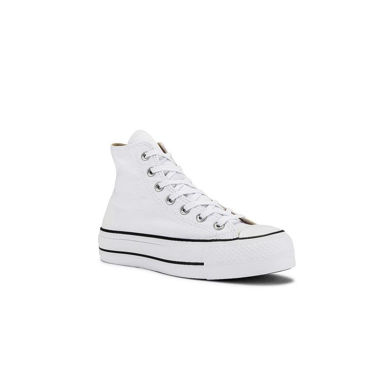 Converse Chuck Taylor All Star Lift Hi Sneaker in White & Black