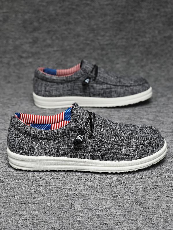 Men's Fashionable Denim Fabric Slip-on Shoes, Casual Comfortable Breathable Non-slip Shoes, Lightweight Shoes for Daily Wear,  Loafers Men