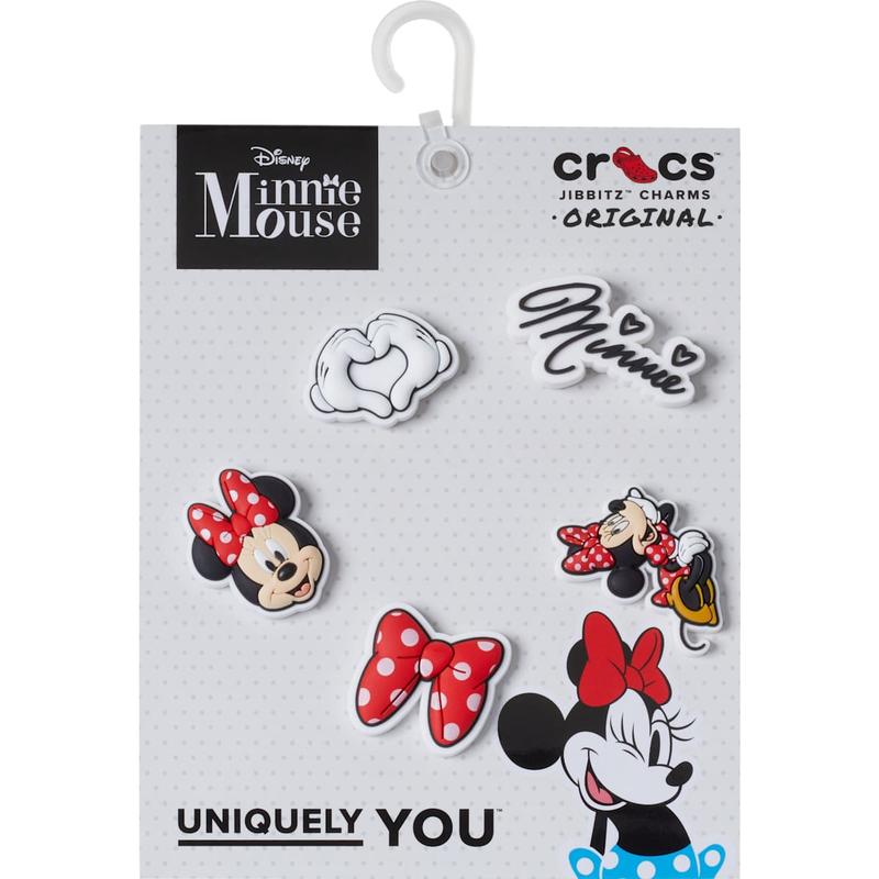 Crocs Jibbitz Disney Minnie Mouse Dress Character Shoe Charms 5-Pack